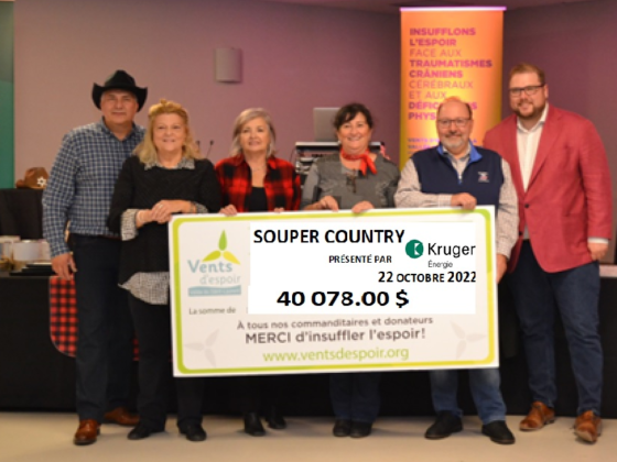 Le 22 octobre dernier avait lieu la 5e édition du souper-bénéfice sous le thème « Country » présenté par Kruger